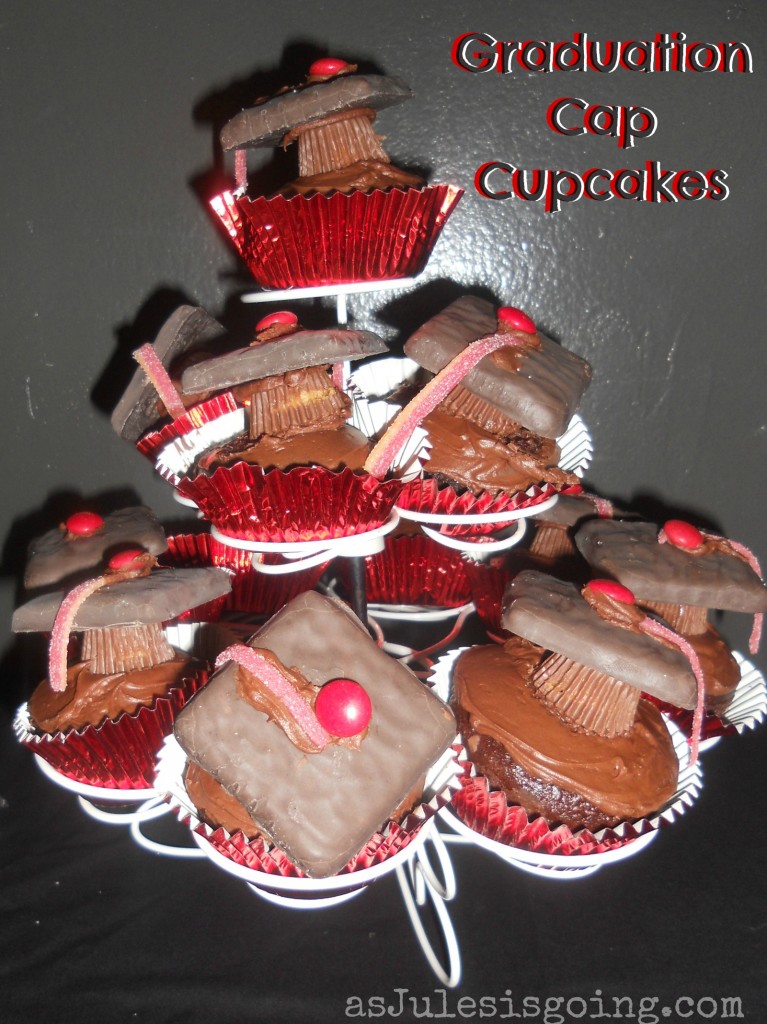 Graduations Cap Cupcakes for Graduation Theme Party Treats