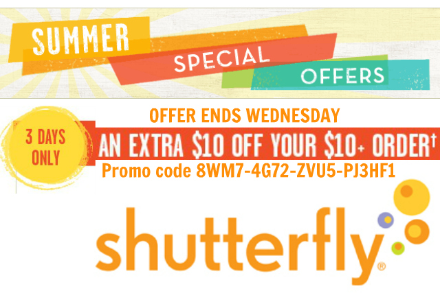 Shutterfly $10 OFF