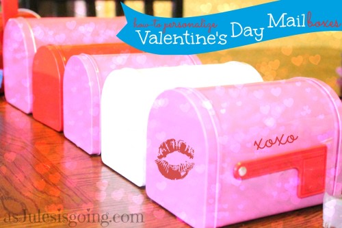 how-to personalize Valentine's Day Mailboxes