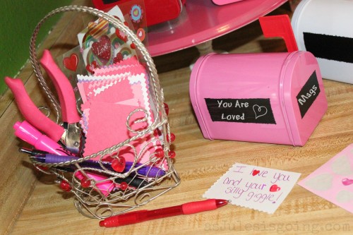 write love notes to the entire family for the month of February