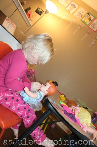 feeding babies playdough meals
